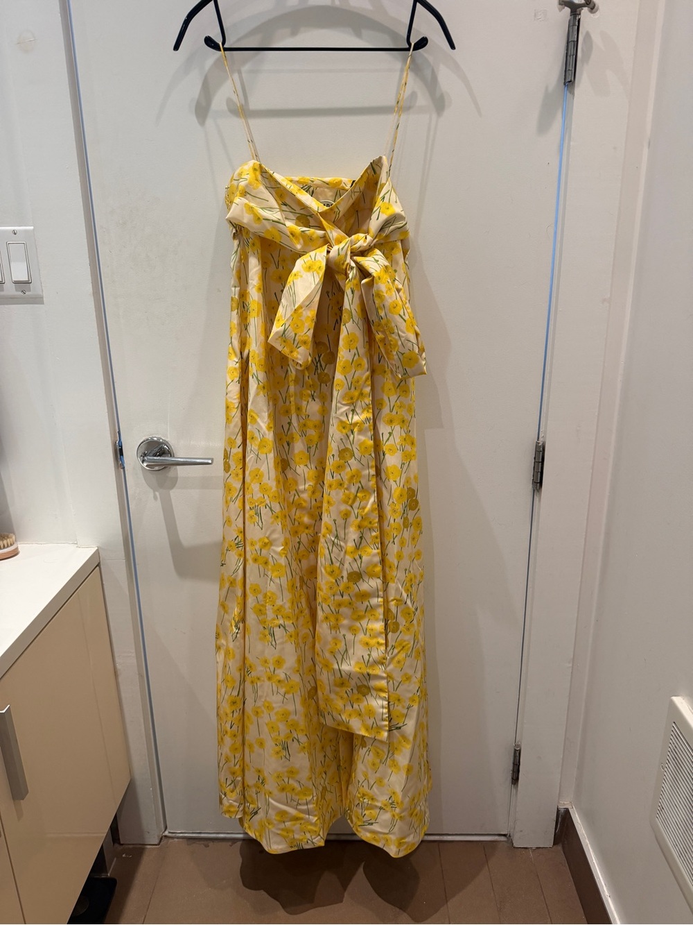 Bernadette Buttercups Floral Strap Maxi Dress with Bow (new with tags)